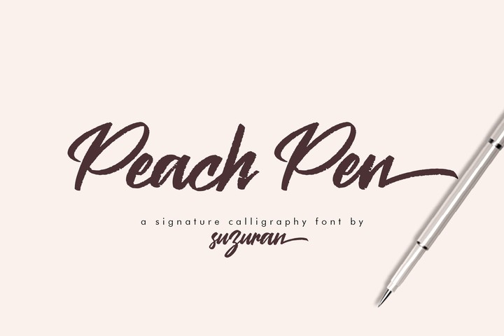 Ejemplo de fuente Peach Pen